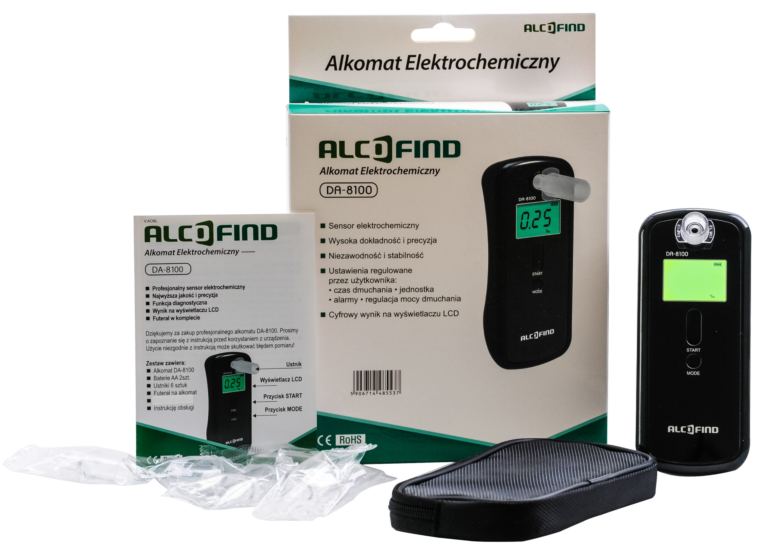 Alkomat marki AlcoFind DA8100 + 10 lat Gwarancji plus nielimitowane kalibracje - obrazek 7