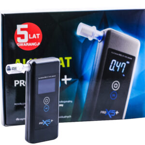 Alkomat PRO x-5+ z platynowym sensorem marki AlcoFind + kalibracje